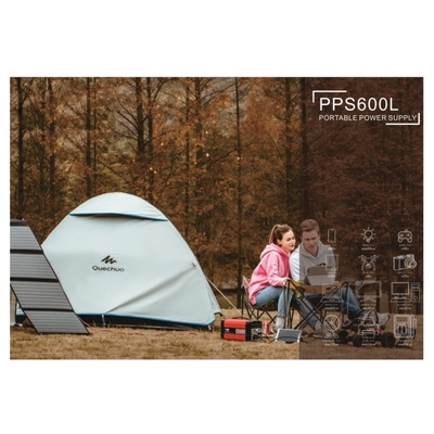 7.2 กก. PPS600L แหล่งจ่ายไฟสำรองแบตเตอรี่ 600w Portable Power Station