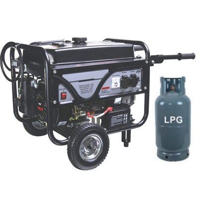 2.2KVA เชื้อเพลิงคู่แบบพกพาเครื่องกำเนิดไฟฟ้าไฟฟ้าชุด LPG แก๊ส NG แก๊สเงียบ 68db