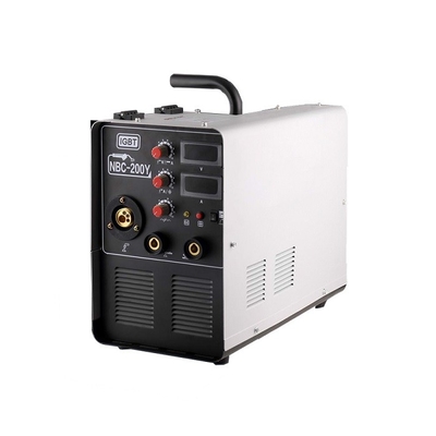 เครื่องเชื่อมแก๊สแบบพกพาหลอดเดียวเครื่องกำเนิดไฟฟ้า 6.4KVA IGBT เครื่องเชื่อม NBC 200Y