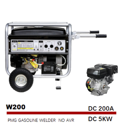 เครื่องกำเนิดไฟฟ้าอาร์คเครื่องเชื่อมแบบขับเคลื่อนด้วยเครื่องยนต์ 200A 5 KW 14HP Electric Start