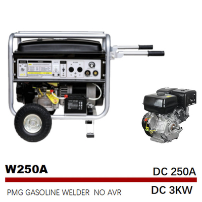 15HP 250A เครื่องกำเนิดไฟฟ้าเครื่องเชื่อมแบบแท่งขับเคลื่อนด้วยเครื่องยนต์ Electric Start