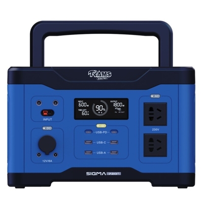 สถานีพลังงานสำรองแบบพกพา 800W 8.5 กก. 60Hz พร้อมการชาร์จแบบไร้สาย