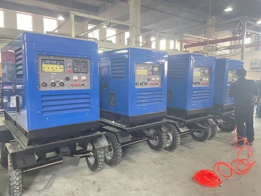 เครื่องกำเนิดไฟฟ้าเครื่องเชื่อมแบบขับเคลื่อนด้วยดีเซล 600A เครื่องควบคุม LCD เทอร์โบชาร์จเจอร์