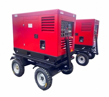 3 เฟส 400A เครื่องกำเนิดไฟฟ้าดีเซลแบบเงียบแผงควบคุม LCD DC12V Electric Start