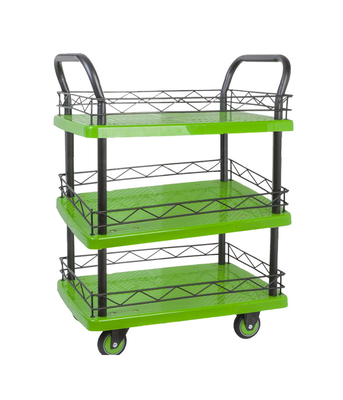 ที่เท้าแขนคู่ขนาด 330 กก. รถเข็นโรลลิ่งส 3 ชั้นพร้อม Caters เป่าลมเงียบ 4 ตัว