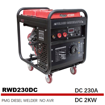 เครื่องกำเนิดไฟฟ้าเชื่อม TIG ดีเซล 230A เครื่องกำเนิดไฟฟ้า 192FE เครื่องเชื่อมเครื่องยนต์