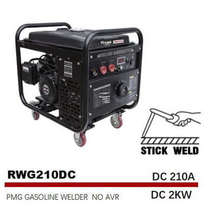 Petrol Stick 210 Amp เครื่องเชื่อม Generator ความถี่กลาง SMAW