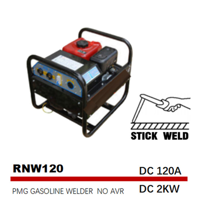 DC 2kw 170F เครื่องเชื่อมติด 3.6L ถังแก๊ส 120A ความถี่กลาง