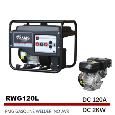 เบนซิน 170F เครื่องยนต์ 120 แอมป์เครื่องเชื่อมอินเวอร์เตอร์ 2kw PMG Type L