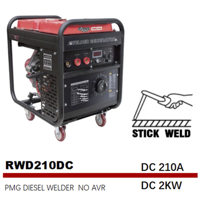 DC 2kw GTAW Stick เครื่องกำเนิดไฟฟ้าดีเซลแม่เหล็กถาวร