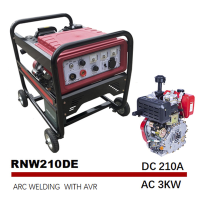 210A Arc DIESEL เครื่องกำเนิดไฟฟ้าเครื่องเชื่อมเครื่องยนต์ 12.5L Small Tank