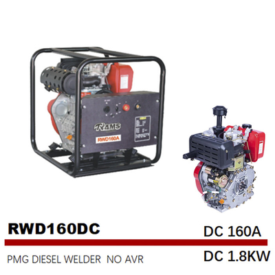 DC 1.8kw 3.5L เครื่องกำเนิดไฟฟ้าดีเซลเฟสเดียวความถี่กลาง