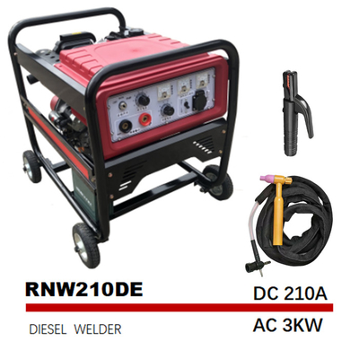 RNW210DE 210A เครื่องกำเนิดอาร์คเครื่องกำเนิดไฟฟ้าดีเซลความถี่กลาง 5.5L