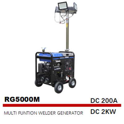 5000W 50Hz 4 In I เครื่องเชื่อมแบบมัลติฟังก์ชั่นเครื่องอัดอากาศเครื่องกำเนิดแสงทาวเวอร์