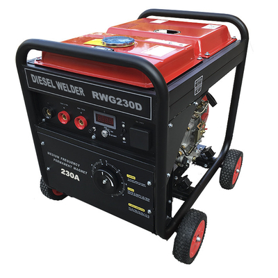 เครื่องกำเนิดไฟฟ้ากระแสตรง 230A เครื่องเชื่อมอาร์ค 5.5 gal DIESEL Generator