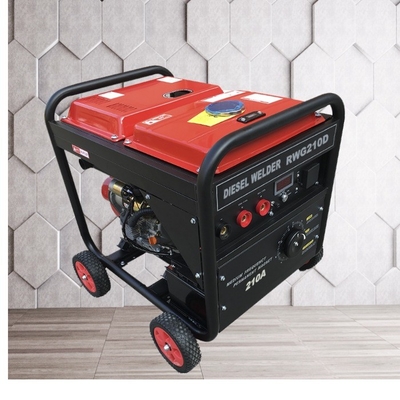 75V 210A Arc DIESEL เครื่องยนต์ขับเคลื่อนเครื่องเชื่อม 25L ถังความถี่ปานกลาง