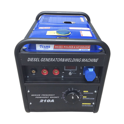 ถังเชื้อเพลิงขนาดใหญ่ Arc 3kw เครื่องกำเนิดไฟฟ้าแบบพกพา DIESEL กระแสทางเลือก 210 แอมป์